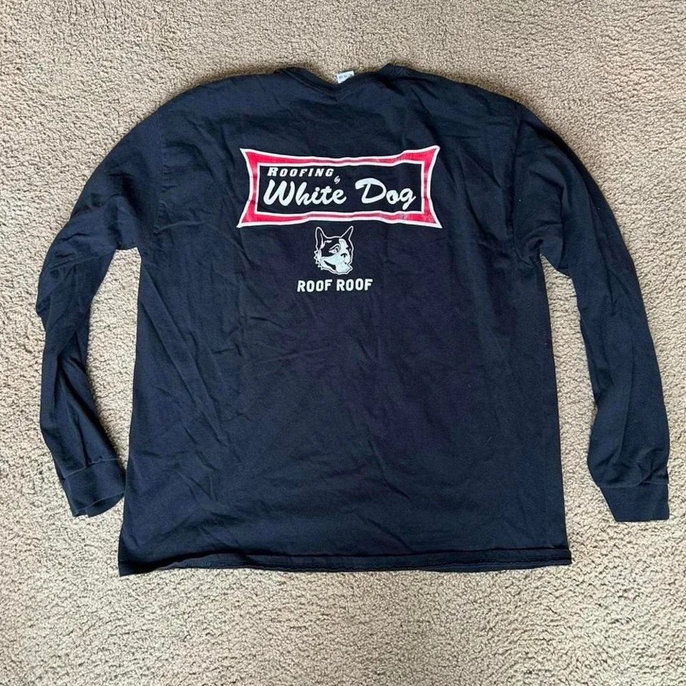 White Dog Roofing‎ long sleeve tee